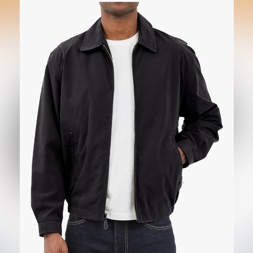 NWT London Fog  MEN'S AUBURN LIGHT WEIGHT ZIP FRONT GOLF JACKET 3X Black